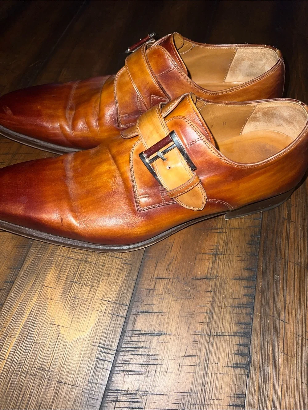 Magnanni Men's Marco II Monk Strap Leather Dress Shoes